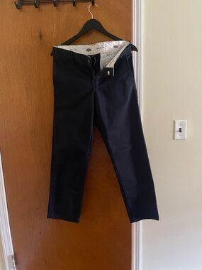 Dickies Men's Navy Chino Pants - Flex Slim Taper Fit, 30x30